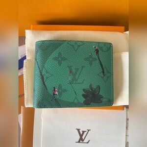 Louis Vuitton Green Slender Wallet